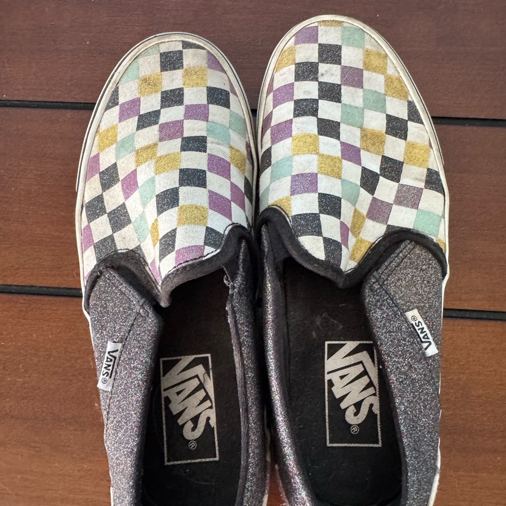 Vans women’s Checkered Slip-On Shoes - Multicolor